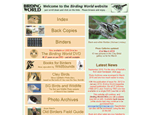 Tablet Screenshot of birdingworld.co.uk